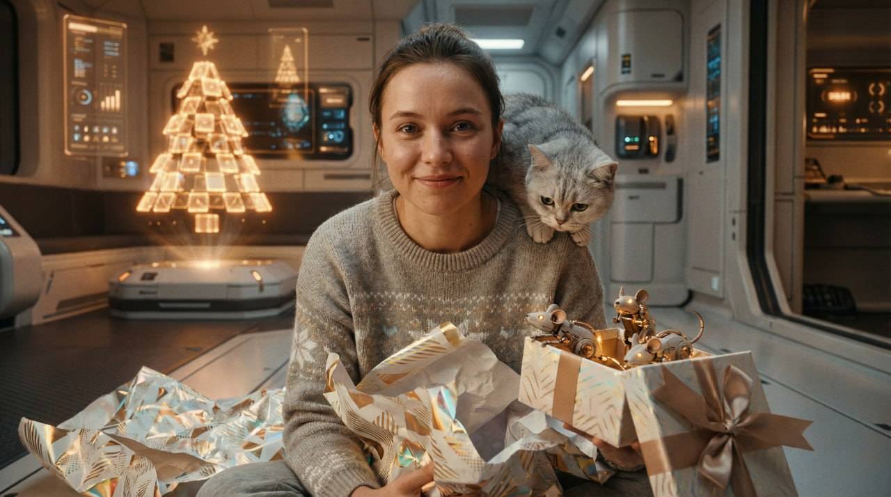 Создайте новогоднюю открытку