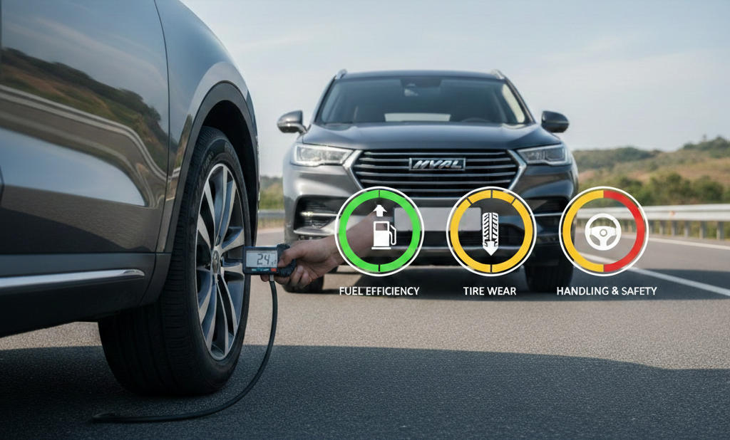 Давление в шинах Haval: как его поддерживать и как оно влияет на расход топлива и износ резины